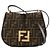 FENDI - Borsa a tracolla C'Mon PM in tela monogrammata e pelle liscia marrone