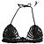 Autre Marque Top de bikini de cuero trenzado negro