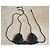 Autre Marque Top de bikini de cuero trenzado negro - vista 2