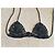 Autre Marque Top de bikini de cuero trenzado negro - vista 3