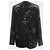Givenchy Camicia Nera in Cotone Trasparente Stampa Confetti Floreali Nero Multicolore - vista 3