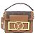 Borsa a tracolla Louis Vuitton Dauphine Lock XL in tela Monogram e pelle di vitello Marrone