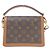 Borsa a tracolla Louis Vuitton Dauphine Lock XL in tela Monogram e pelle di vitello Marrone - vista 2