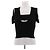 Top negro de viscosa Courreges