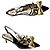 Gucci Slingback Pumps Lackleder Schwarz Größe 37 Golden