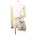 Borsa a tracolla in pelle Louis Vuitton Lockme Bucket Beige - vista 4