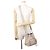 Borsa a tracolla in pelle Louis Vuitton Lockme Bucket Beige - vista 6