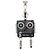 Prada Saffiano Robot Key Ring Coin Purse Silvery Navy blue - view 12