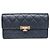Chanel Matelasse Coco Rock Long Wallet Marineblau