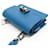 Prada Saffiano Lock 2ZH098 Mini Pouch Blu - vista 6
