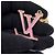 Portachiavi in tela Monogram Louis Vuitton Marrone Rosa - vista 7