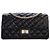 Chanel Black Quilted Glazed Calfskin Reissue 2.55 Accordion Flap 225 Nero