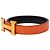 Cinturón Hermès Orange Box Calf Constance H reversible Naranja - vista 2