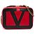 Borsa a tracolla Valentino Red Bicolor Nappa Vlogo Viva Superstar Camera Chain Bag Rosso