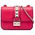Valentino Mini Borsa a Tracolla Rockstud Glam Lock in Pelle Rosa