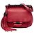 Borsa a tracolla Gucci Red Medium Leather Bamboo Nouveau Fringe Rosso