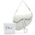 Borsa Saddle in pelle di vitello granulata bianca Dior Bianco - vista 6