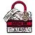 Dior White DiorAmour Medium Embroidered Canvas Graffiti Lady D Lite Bianco