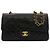 Chanel Black Medium Classic Lambskin Double Flap Schwarz