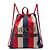 Sylvie Mochila de cordón Gucci Baiadera de lona a rayas roja