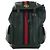 Gucci Green Large Rucksack aus Kalbsleder Web Ophidia Grün Dunkelgrün