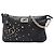 Fendi Borsa a tracolla mini in pelle nera con stelle borchiate e catena Nero