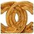 Spilla Chanel Gold CC trapuntata placcata oro D'oro - vista 3
