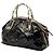 Borsa Gucci Black Coated Canvas Bamboo Dialux Pop Nero - vista 2