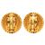 Orecchini a clip Chanel Gold CC placcati oro con logo rotondo D'oro - vista 2