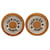 Boucles d'oreilles clips Sellier en bois marron et palladium Hermès  - vue 1