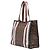 Burberry Brown TB Monogram E Canvas Stripe Book Tote Marrone - vista 2