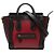 Céline Borsa Celine Red Nano Tricolor Leather Luggage Tote Rosso