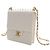 Chanel White Small Quilted Lambskin Chic Pearls Flap Bianco - vista 3