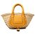 Borsa Chloé Marcie Mini in rafia beige Senape