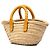 Borsa Chloé Marcie Mini in rafia beige Senape - vista 2