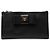Clutch Prada Black Saffiano con fiocco Nero