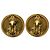 Orecchini Chanel Gold CC placcati oro tondi con clip D'oro - vista 2