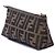 Clutch Fendi en lona Zucca marrón - vista 2