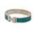 Bracelet Clic H Hermès en émail bleu étroit PM Turquoise  - vue 2