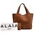 ALAÏA Tote Le Cabas in nubuck marrone - vista 7