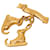 Broche Hermès Gold Bota de Patins Banhada a Ouro Dourado  - vista 1