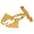 Broche Hermès Gold Bota de Patins Banhada a Ouro Dourado  - vista 2