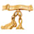Broche Hermès Gold Bota de Patins Banhada a Ouro Dourado  - vista 3