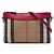 Borsa a tracolla Burberry Peyton in tela House Check marrone Marrone chiaro