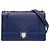 Dior Blue Medium Grained Calfskin Diorama Flap Azul