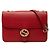 Gucci Rosso Borsa a tracolla in pelle di vitello Dollar Medium con G intrecciato
