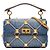 Borsa Valentino Blue Medium Denim Roman Stud