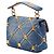 Borsa Valentino Blue Medium Denim Roman Stud - vista 2