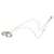 Collier pendentif Cordage Rope en argent palladium Hermès Argenté  - vue 1