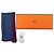 Fazzoletto di seta Hermès blu con motivi geometrici Blu scuro - vista 8